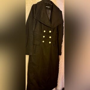 🖤 Karl Lagerfeld Paris Double-Breasted Military Coat — Size Large